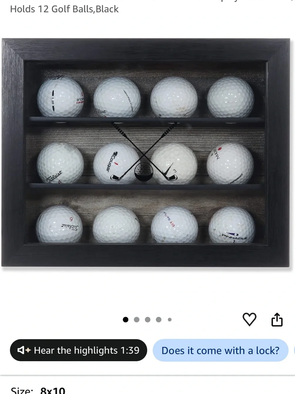 Lawerence Frames - 8x10 Golf Ball Shadow Box